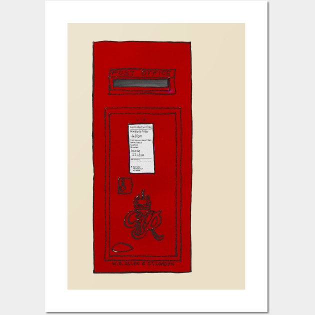 George 6th Post box Wall Art by Coppack